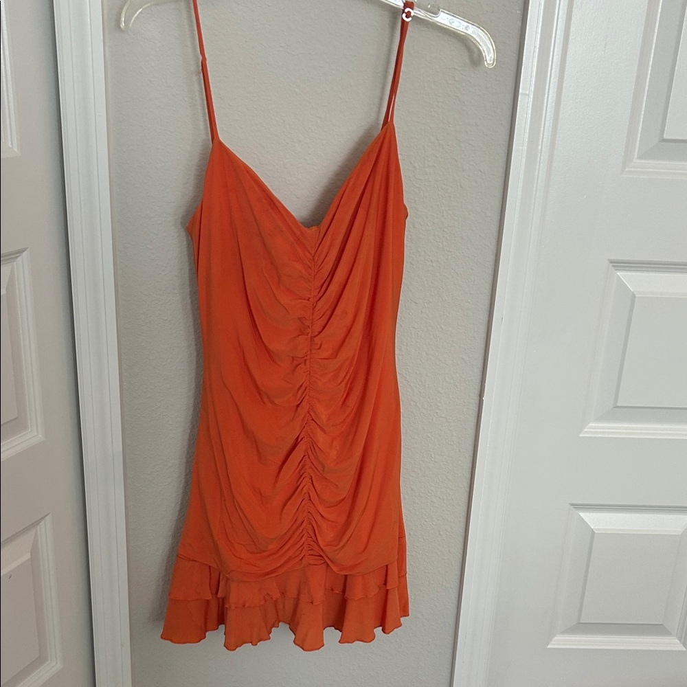 BCBGMaxAzria Vibrant Orange Mini Dress